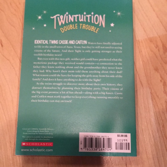Twintuition Double Trouble paperback book by Tia and Tamara Mowery - Picture 2 of 2